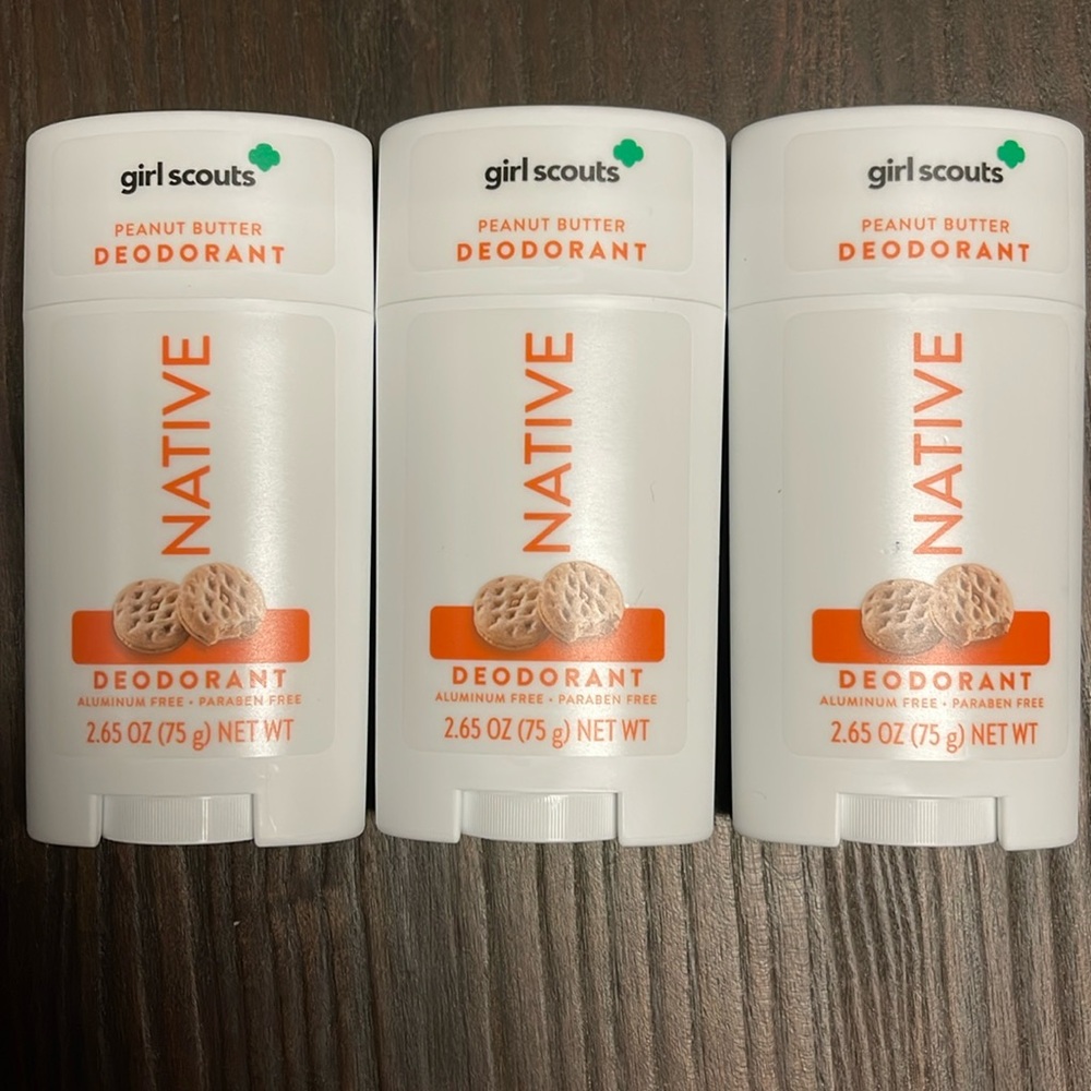 3 Pack Native Deodorant Stick Aluminum Free Limited Edition Girl Scout Cookies